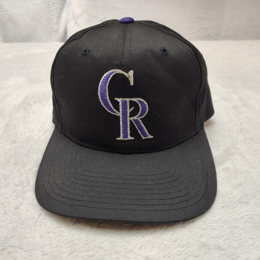 Colorado Rockies Genuine Merchandise Hat Cap Snap Back Mens OSFA Black MLB